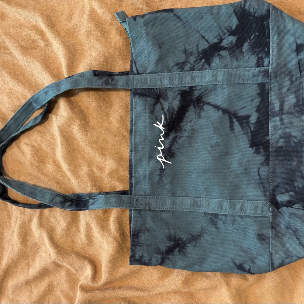 PINK Victoria's Secret Black and Gray tye dye Tote Bag